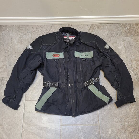 FirstGear Kilimanjaro Hypertex Mens Size XL Black Motorcycle Biker Padded Jacket - Picture 1 of 13